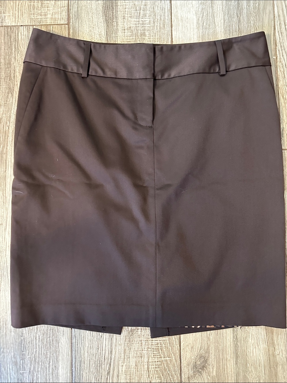 Express Dark Brown Tailored Pencil Skirt